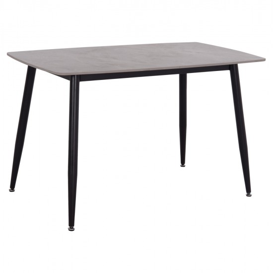 ΤΡΑΠΕΖΙ RAVEN HM9854.13 ΚΕΡΑΜΙΚΟ TOP ΓΚΡΙ ΜΑΡΜΑΡΟ-ΜΑΥΡΟ ΜΕΤΑΛΛΟ 120x70x73Υεκ.