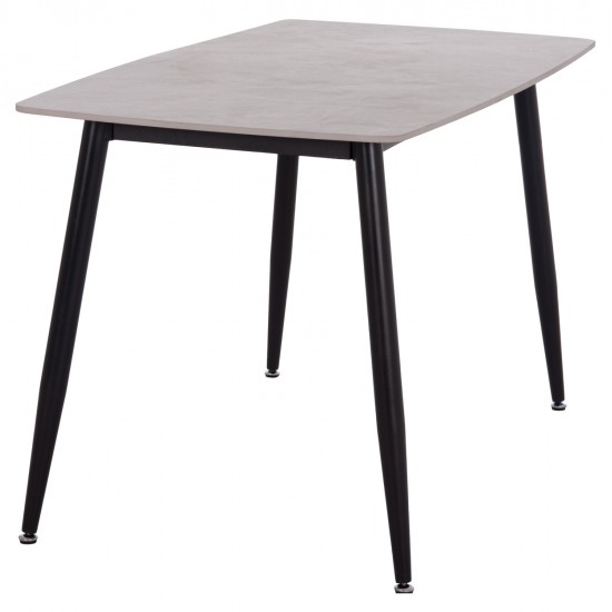 ΤΡΑΠΕΖΙ RAVEN HM9854.13 ΚΕΡΑΜΙΚΟ TOP ΓΚΡΙ ΜΑΡΜΑΡΟ-ΜΑΥΡΟ ΜΕΤΑΛΛΟ 120x70x73Υεκ.
