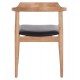 ΠΟΛΥΘΡΟΝΑ CERSEI HM9946.01 RUBBERWOOD ΣΕ LIGHT OAK & PU ΣΕ ΜΑΥΡΟ 57x53x72Υεκ