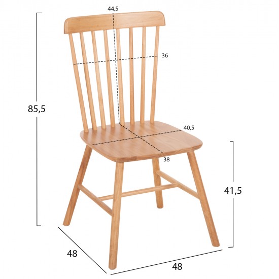 ΣΕΤ ΤΡΑΠΕΖΑΡΙΑΣ 5ΤΜΧ LUCIEN HM21183 MDF TOP & ΞΥΛΟ ΟΞΙΑΣ ΣΕ ΦΥΣΙΚΟ ΧΡΩΜΑ