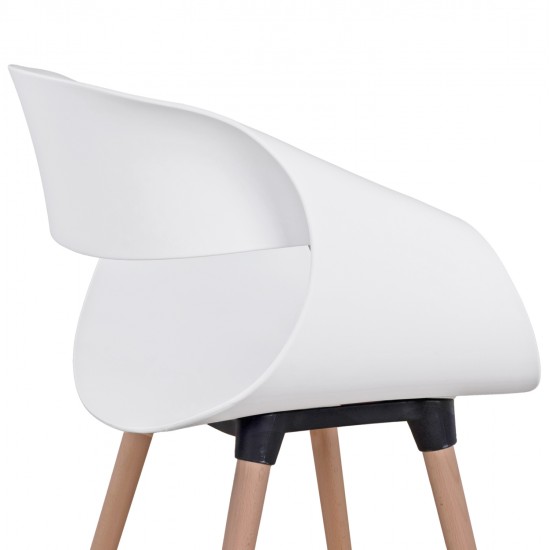 ΣΕΤ ΤΡΑΠΕΖΑΡΙΑΣ 5ΤΜΧ MAGGIE HM21186 MDF TOP & ΠΟΛΥΠΡΟΠΥΛΕΝΙΟ ΣΕ ΛΕΥΚΟ ΧΡΩΜΑ