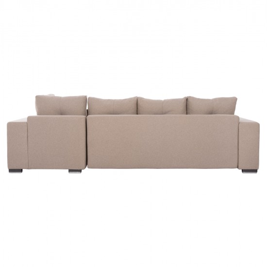 ΓΩΝΙΑΚΟΣ ΚΑΝΑΠΕΣ-ΚΡΕΒΑΤΙ ΜΕ ΑΠΟΘ.ΧΩΡΟ TRENDSTON HM3302.03R ΜΠΕΖ ΥΦΑΣΜΑ 298x177x95Υεκ