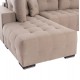 ΓΩΝΙΑΚΟΣ ΚΑΝΑΠΕΣ-ΚΡΕΒΑΤΙ ΜΕ ΑΠΟΘ.ΧΩΡΟ TRENDSTON HM3302.03L ΜΠΕΖ ΥΦΑΣΜΑ 298x177x95Υεκ