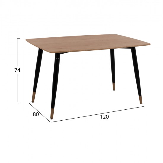 ΣΕΤ ΤΡΑΠΕΖΑΡΙΑΣ 5ΤΜΧ ALIZA HM11196.01 MDF TOP-ΒΕΛΟΥΔΟ ΓΚΡΙ & ΜΕΤΑΛΛΟ ΜΑΥΡΟ