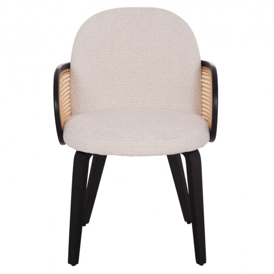 ΠΟΛΥΘΡΟΝΑ ΤΡΑΠΕΖΑΡΙΑΣ BECKER HM18246.02 PLYWOOD ΜΑΥΡΟ--ΕΚΡΟΥ ΥΦΑΣΜΑ 54x62x79Υεκ.