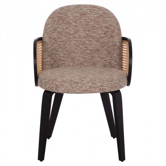 ΠΟΛΥΘΡΟΝΑ ΤΡΑΠΕΖΑΡΙΑΣ BECKER HM18246.03 PLYWOOD ΜΑΥΡΟ--ΚΑΦΕ ΥΦΑΣΜΑ 54x62x79Υεκ.