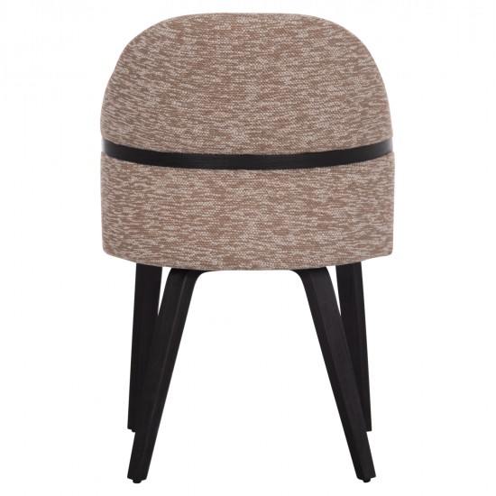 ΚΑΡΕΚΛΑ ΤΡΑΠΕΖΑΡΙΑΣ DEKKER HM18249.03 PLYWOOD ΜΑΥΡΟ--ΥΦΑΣΜΑ ΚΑΦΕ 50x60x80Υεκ.