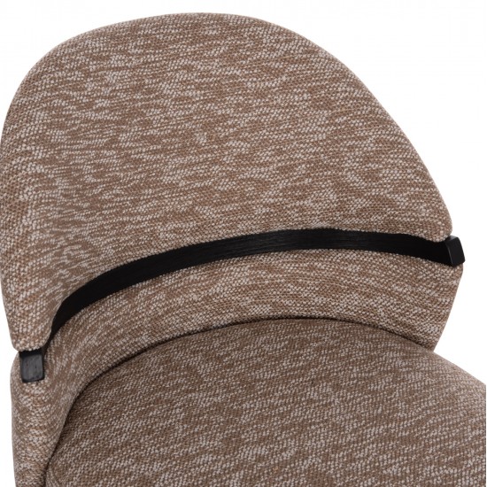 ΚΑΡΕΚΛΑ ΤΡΑΠΕΖΑΡΙΑΣ DEKKER HM18249.03 PLYWOOD ΜΑΥΡΟ--ΥΦΑΣΜΑ ΚΑΦΕ 50x60x80Υεκ.