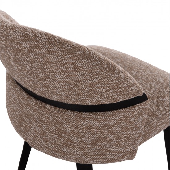 ΚΑΡΕΚΛΑ ΤΡΑΠΕΖΑΡΙΑΣ DEKKER HM18249.03 PLYWOOD ΜΑΥΡΟ--ΥΦΑΣΜΑ ΚΑΦΕ 50x60x80Υεκ.