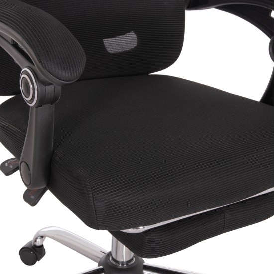 ΚΑΡΕΚΛΑ ΓΡΑΦΕΙΟΥ BARNET HM18258.01 ΜΑΥΡΟ MESH-ΜΑΥΡΟΣ ΣΚΕΛΕΤΟΣ NYLON 61x62x123Υ