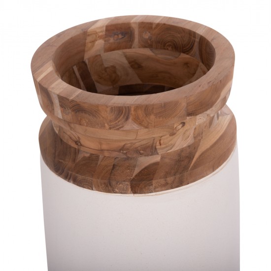 ΔΙΑΚΟΣΜΗΤΙΚΑ ΒΑΖΑ ΔΑΠΕΔΟΥ 2ΤΜΧ LINTER HM21140.02 FIBER CEMENT ΛΕΥΚΟ-ΞΥΛΟ ΤΕΑΚ 47Υ & 60Υεκ