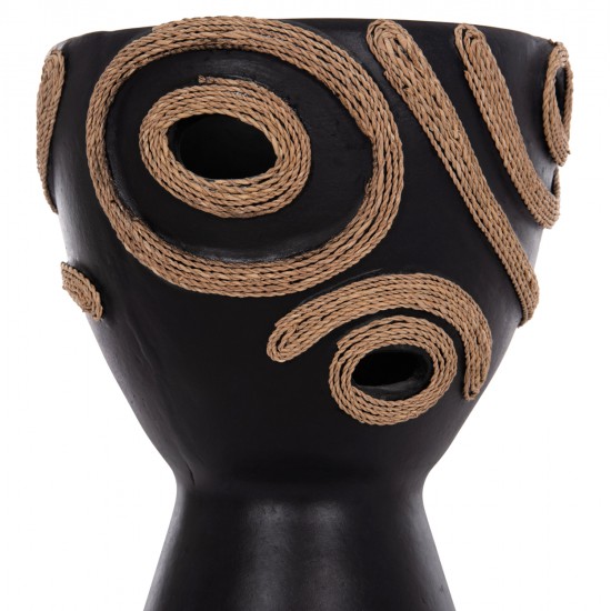 ΕΠΙΤΡΑΠΕΖΙΟ ΔΙΑΚΟΣΜΗΤΙΚΟ ΒΑΖΟ DEAN HM4678.01 ΤΕΡΑΚΟΤΑ ΣΕ ΜΑΥΡΟ--Φ25x28Υεκ.