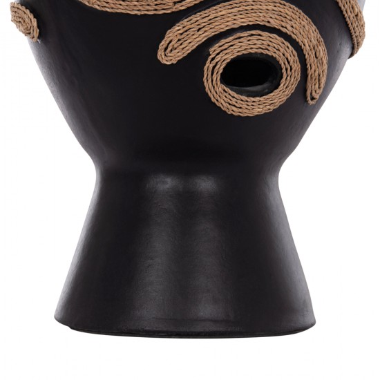 ΕΠΙΤΡΑΠΕΖΙΟ ΔΙΑΚΟΣΜΗΤΙΚΟ ΒΑΖΟ DEAN HM4678.01 ΤΕΡΑΚΟΤΑ ΣΕ ΜΑΥΡΟ--Φ25x28Υεκ.