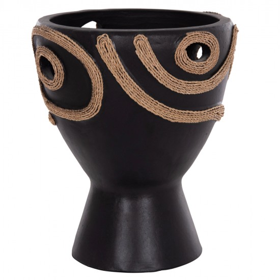 ΕΠΙΤΡΑΠΕΖΙΟ ΔΙΑΚΟΣΜΗΤΙΚΟ ΒΑΖΟ DEAN HM4678.01 ΤΕΡΑΚΟΤΑ ΣΕ ΜΑΥΡΟ--Φ25x28Υεκ.