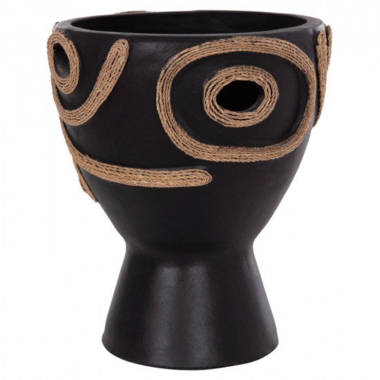 ΕΠΙΤΡΑΠΕΖΙΟ ΔΙΑΚΟΣΜΗΤΙΚΟ ΒΑΖΟ DEAN HM4678.01 ΤΕΡΑΚΟΤΑ ΣΕ ΜΑΥΡΟ--Φ25x28Υεκ.