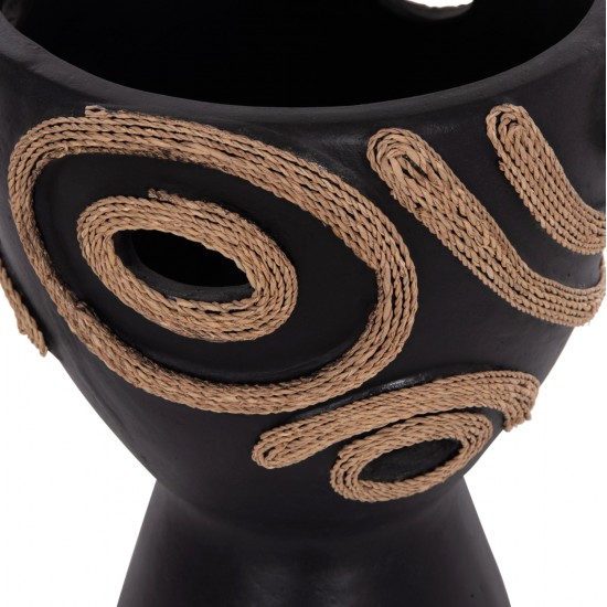 ΕΠΙΤΡΑΠΕΖΙΟ ΔΙΑΚΟΣΜΗΤΙΚΟ ΒΑΖΟ DEAN HM4678.01 ΤΕΡΑΚΟΤΑ ΣΕ ΜΑΥΡΟ--Φ25x28Υεκ.