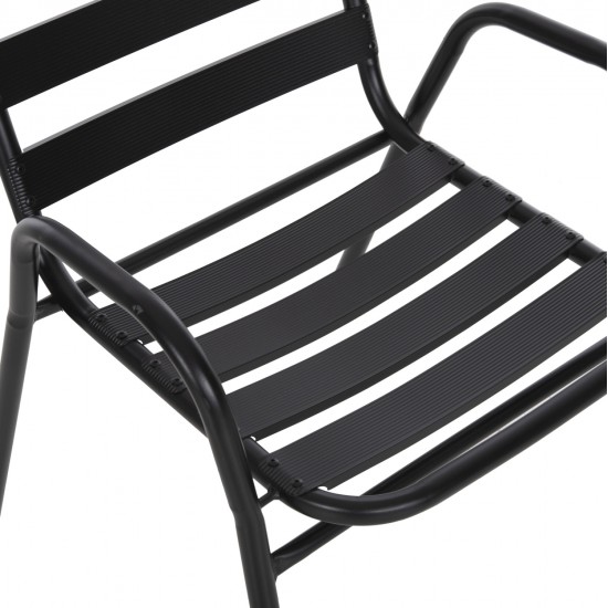 ΣΕΤ ΤΡΑΠΕΖΑΡΙΑΣ 5ΤΜΧ ADAM HM21219.01 ΚΑΡΕΚΛΕΣ ΜΕΤΑΛΛΙΚΕΣ & ΤΡΑΠΕΖΙ 110x60 ΜΑΥΡΟ
