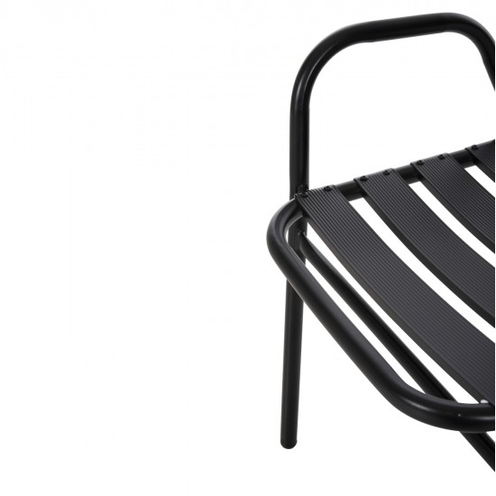 ΣΕΤ ΤΡΑΠΕΖΑΡΙΑΣ 5ΤΜΧ ADAM HM21219.01 ΚΑΡΕΚΛΕΣ ΜΕΤΑΛΛΙΚΕΣ & ΤΡΑΠΕΖΙ 110x60 ΜΑΥΡΟ