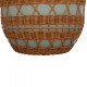 ΤΡΑΠΕΖΙ ΣΑΛΟΝΙΟΥ VILHENA HM18165 FIBER CEMENT ΠΡΑΣΙΝΟ-RATTAN ΦΥΣΙΚΟ Φ56x47Υεκ.