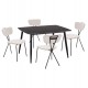 ΣΕΤ ΤΡΑΠΕΖΑΡΙΑΣ 5ΤΜΧ RAVEN HM21067.02 ΚΕΡΑΜΙΚΟ TOP ΜΑΥΡΟ ΜΑΡΜΑΡΟ--ΜΕΤΑΛΛΟ
