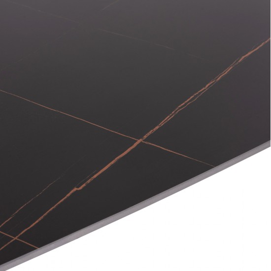 ΣΕΤ ΤΡΑΠΕΖΑΡΙΑΣ 5ΤΜΧ RAVEN HM21068.02 ΚΕΡΑΜΙΚΟ TOP ΜΑΥΡΟ ΜΑΡΜΑΡΟ--ΓΚΡΙ ΥΦΑΣΜΑ