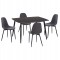ΣΕΤ ΤΡΑΠΕΖΑΡΙΑΣ 5ΤΜΧ RAVEN HM21068.02 ΚΕΡΑΜΙΚΟ TOP ΜΑΥΡΟ ΜΑΡΜΑΡΟ--ΓΚΡΙ ΥΦΑΣΜΑ
