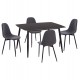 ΣΕΤ ΤΡΑΠΕΖΑΡΙΑΣ 5ΤΜΧ RAVEN HM21068.02 ΚΕΡΑΜΙΚΟ TOP ΜΑΥΡΟ ΜΑΡΜΑΡΟ--ΓΚΡΙ ΥΦΑΣΜΑ