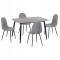 ΣΕΤ ΤΡΑΠΕΖΑΡΙΑΣ 5ΤΜΧ RAVEN HM21068.03 ΚΕΡΑΜΙΚΟ TOP ΓΚΡΙ ΜΑΡΜΑΡΟ--ΓΚΡΙ ΥΦΑΣΜΑ