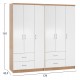 ΝΤΟΥΛΑΠΑ 6ΦΥΛΛΗ CAESAR HM21236.02 ΜΕΛΑΜΙΝΗ SONAMA & ΛΕΥΚΟ 180x42,5Χ181Υεκ.