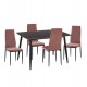 ΣΕΤ ΤΡΑΠΕΖΑΡΙΑΣ 5ΤΜΧ RAVEN HM21264.02 ΚΕΡΑΜΙΚΟ TOP ΜΑΥΡΟ ΜΑΡΜΑΡΟ--ΒΕΛΟΥΔΟ ΣΑΠΙΟ ΜΗΛΟ