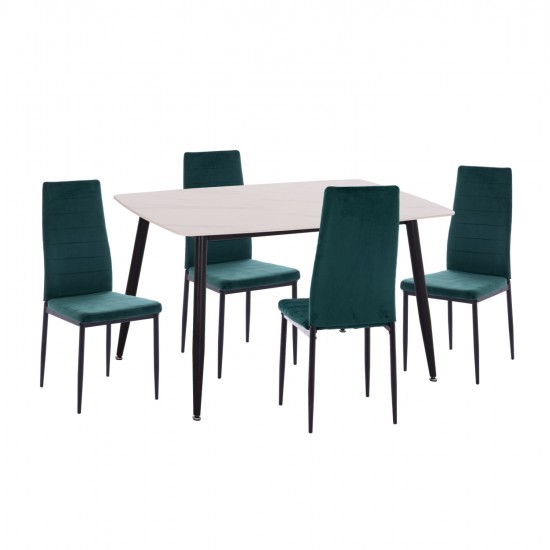 ΣΕΤ ΤΡΑΠΕΖΑΡΙΑΣ 5ΤΜΧ RAVEN HM21265.01 ΚΕΡΑΜΙΚΟ TOP ΛΕΥΚΟ ΜΑΡΜΑΡΟ--ΒΕΛΟΥΔΟ ΚΥΠΑΡΙΣΣΙ