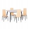 ΣΕΤ ΤΡΑΠΕΖΑΡΙΑΣ 5ΤΜΧ RAVEN HM21266.01 ΚΕΡΑΜΙΚΟ TOP ΛΕΥΚΟ ΜΑΡΜΑΡΟ--ΚΡΕΜ PU