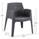 ΠΟΛΥΘΡΟΝΑ ΠΟΛΥΠΡΟΠΥΛΕΝΙΟΥ SLEEK HM6370.10 ΓΚΡΙ 68x63x82,5Υεκ.