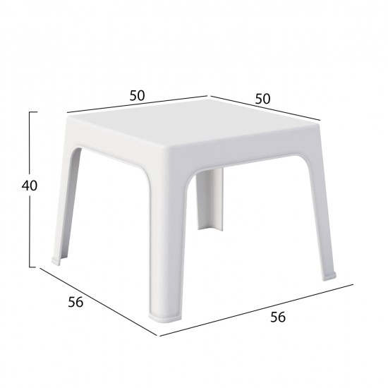 ΣΕΤ 3ΤΜΧ ΠΟΛΥΠΡΟΠΥΛΕΝΙΟΥ SLEEK HM21267.01 ΤΡΑΠΕΖΑΚΙ & 2 ΠΟΛΥΘΡΟΝΕΣ-ΛΕΥΚΟ