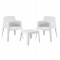 ΣΕΤ 3ΤΜΧ ΠΟΛΥΠΡΟΠΥΛΕΝΙΟΥ SLEEK HM21267.01 ΤΡΑΠΕΖΑΚΙ & 2 ΠΟΛΥΘΡΟΝΕΣ-ΛΕΥΚΟ
