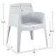 ΠΟΛΥΘΡΟΝΑ ΠΟΛΥΠΡΟΠΥΛΕΝΙΟΥ SLEEK HM6370.01 ΛΕΥΚΗ 68x63x82,5Υεκ.