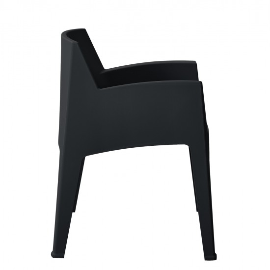 ΠΟΛΥΘΡΟΝΑ ΠΟΛΥΠΡΟΠΥΛΕΝΙΟΥ SLEEK HM6370.02 ΜΑΥΡΗ 68x63x82,5Υεκ.