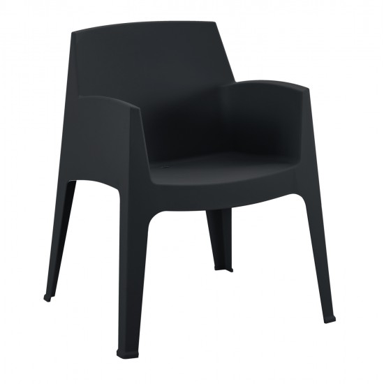 ΠΟΛΥΘΡΟΝΑ ΠΟΛΥΠΡΟΠΥΛΕΝΙΟΥ SLEEK HM6370.02 ΜΑΥΡΗ 68x63x82,5Υεκ.