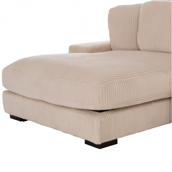 ΚΑΝΑΠΕΣ ΑΡΙΣΤΕΡΗ ΓΩΝΙΑ CRANFIELD HM3287.02L ΜΠΕΖ ΡΙΓΕ ΥΦΑΣΜΑ 315x167(γωνία)x67Υεκ.