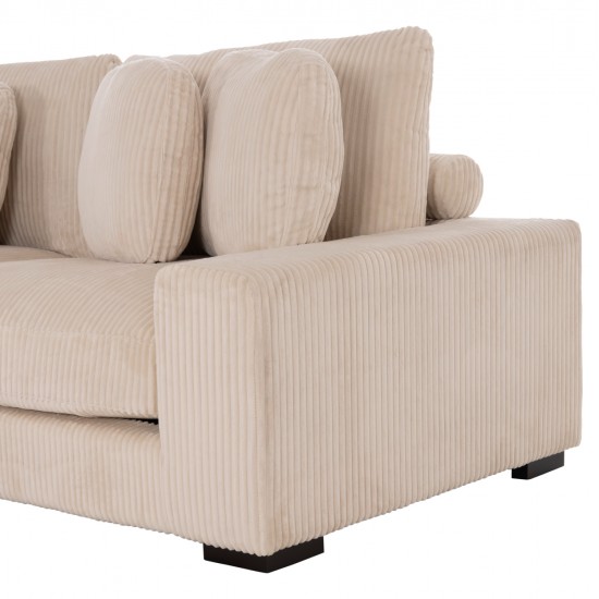 ΚΑΝΑΠΕΣ ΑΡΙΣΤΕΡΗ ΓΩΝΙΑ CRANFIELD HM3287.02L ΜΠΕΖ ΡΙΓΕ ΥΦΑΣΜΑ 315x167(γωνία)x67Υεκ.