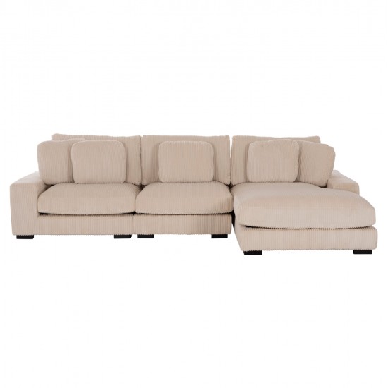 ΚΑΝΑΠΕΣ ΔΕΞΙΑ ΓΩΝΙΑ CRANFIELD HM3287.02R ΜΠΕΖ ΡΙΓΕ ΥΦΑΣΜΑ 315x167(γωνία)x67Υεκ.