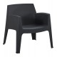ΠΟΛΥΘΡΟΝΑ ΠΟΛΥΠΡΟΠΥΛΕΝΙΟΥ LOUNGE SLEEK HM6365.02 ΜΑΥΡΟ 62x68x73Υεκ.