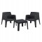 ΣΕΤ LOUNGE 3ΤΜΧ SLEEK HM21274.02 ΜΑΥΡΟ ΠΟΛΥΠΡΟΠΥΛΕΝΙΟ