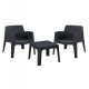 ΣΕΤ LOUNGE 3ΤΜΧ SLEEK HM21274.02 ΜΑΥΡΟ ΠΟΛΥΠΡΟΠΥΛΕΝΙΟ