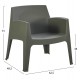 ΣΕΤ LOUNGE 3ΤΜΧ SLEEK HM21274.05 DARK OLIVE GREEN ΠΟΛΥΠΡΟΠΥΛΕΝΙΟ