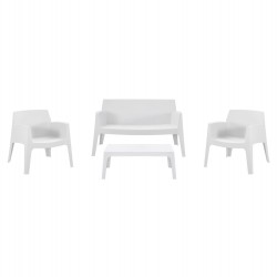 ΣΕΤ LOUNGE 4ΤΜΧ SLEEK HM21275.01 ΛΕΥΚΟ ΠΟΛΥΠΡΟΠΥΛΕΝΙΟ