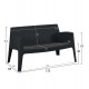 ΣΕΤ LOUNGE 4ΤΜΧ SLEEK HM21275.02 ΜΑΥΡΟ ΠΟΛΥΠΡΟΠΥΛΕΝΙΟ