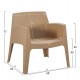ΣΕΤ LOUNGE 4ΤΜΧ SLEEK HM21275.03 ΚΑΠΟΥΤΣΙΝΟ ΠΟΛΥΠΡΟΠΥΛΕΝΙΟ