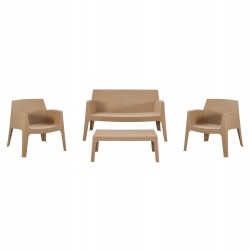 ΣΕΤ LOUNGE 4ΤΜΧ SLEEK HM21275.03 ΚΑΠΟΥΤΣΙΝΟ ΠΟΛΥΠΡΟΠΥΛΕΝΙΟ