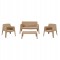 ΣΕΤ LOUNGE 4ΤΜΧ SLEEK HM21275.03 ΚΑΠΟΥΤΣΙΝΟ ΠΟΛΥΠΡΟΠΥΛΕΝΙΟ